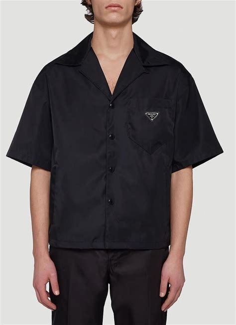 prada long shirt|Prada shirt black cettire.